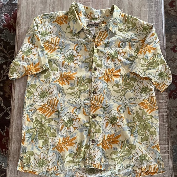 Patagonia Other - Rare Patagonia Pataloha Shirt Hawaiian Green Yellow Blue Floral  Men's XL